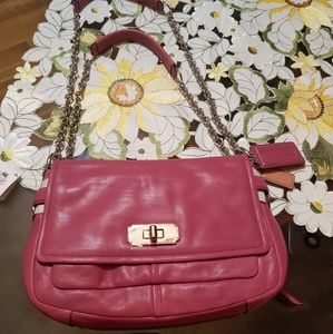 Coach leather flap bag